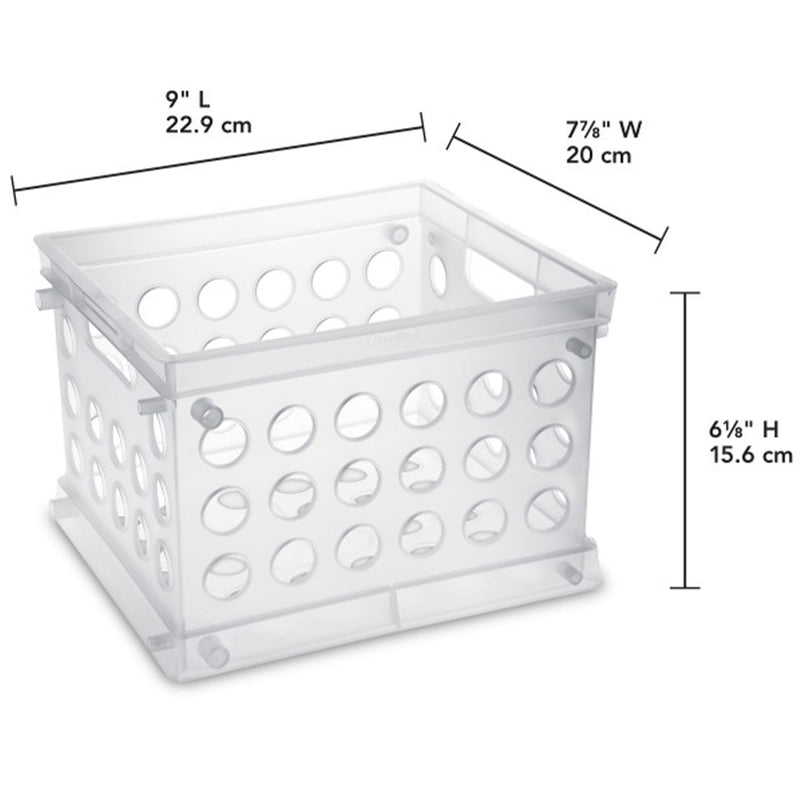 Sterilite Convenient Mini Square Small Storage Organizing Crate, Clear (36 Pack)