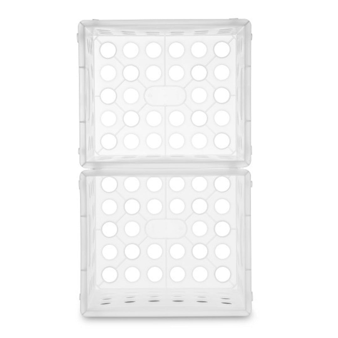 Sterilite Convenient Mini Square Small Storage Organizing Crate, Clear (36 Pack)