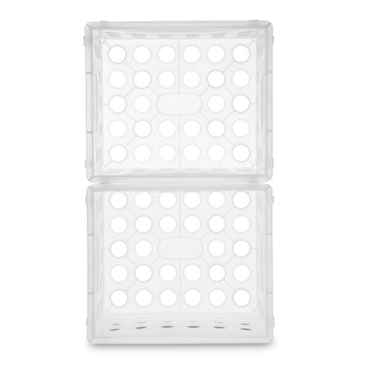 Sterilite Convenient Mini Square Small Storage Organizing Crate, Clear (36 Pack)