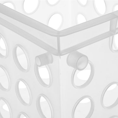 Sterilite Convenient Mini Square Small Storage Organizing Crate, Clear (12 Pack) - VMInnovations