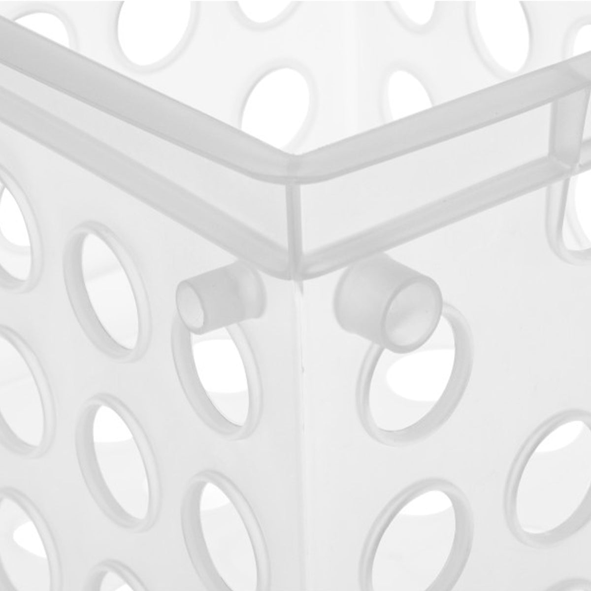 Sterilite Convenient Mini Square Small Storage Organizing Crate, Clear (24 Pack) - VMInnovations