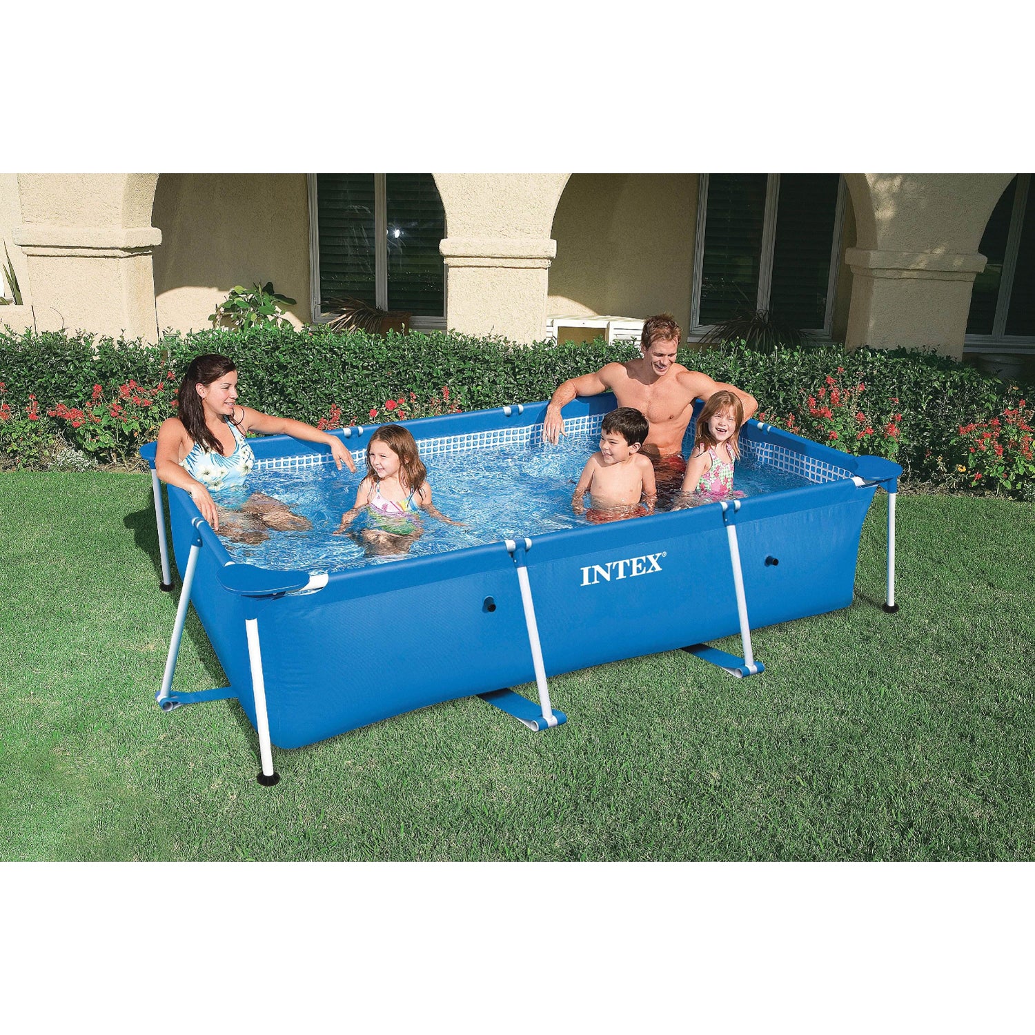 Intex 86 x 23" Frame Above Ground Baby Splash Swimming Pool & Chlorine Tabs - VMInnovations