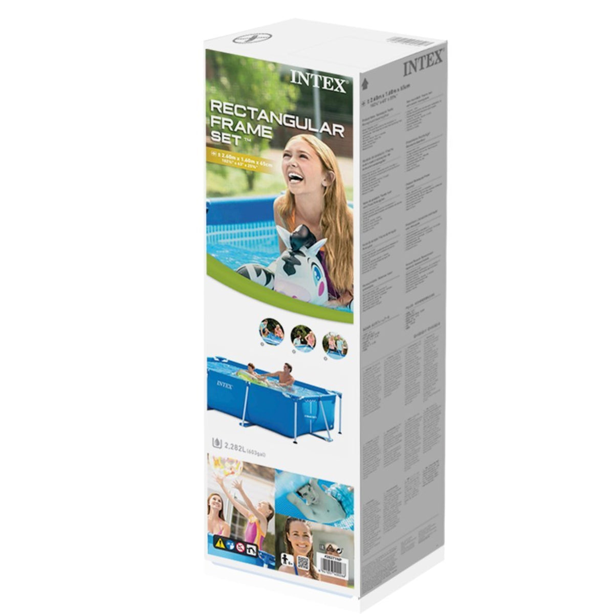 Intex 8.5ft x 26in Frame Above Ground Baby Splash Swimming Pool & Chlorine Tabs