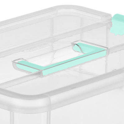 Sterilite Stack and Carry 2 Layer Handle Box Stackable Storage Container, 4 Pack - VMInnovations