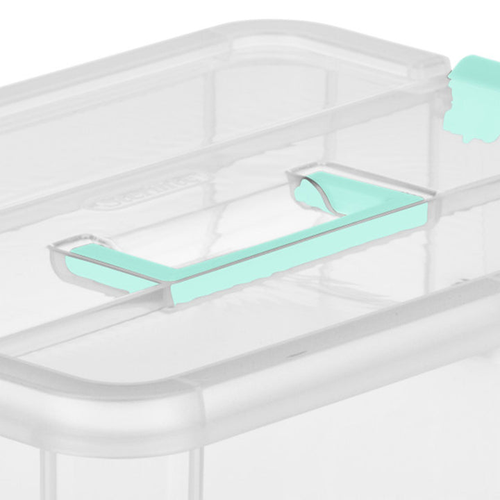 Sterilite Convenient Home 2-Tier Layer Stack Carry Storage Box, Clear (16 Pack)