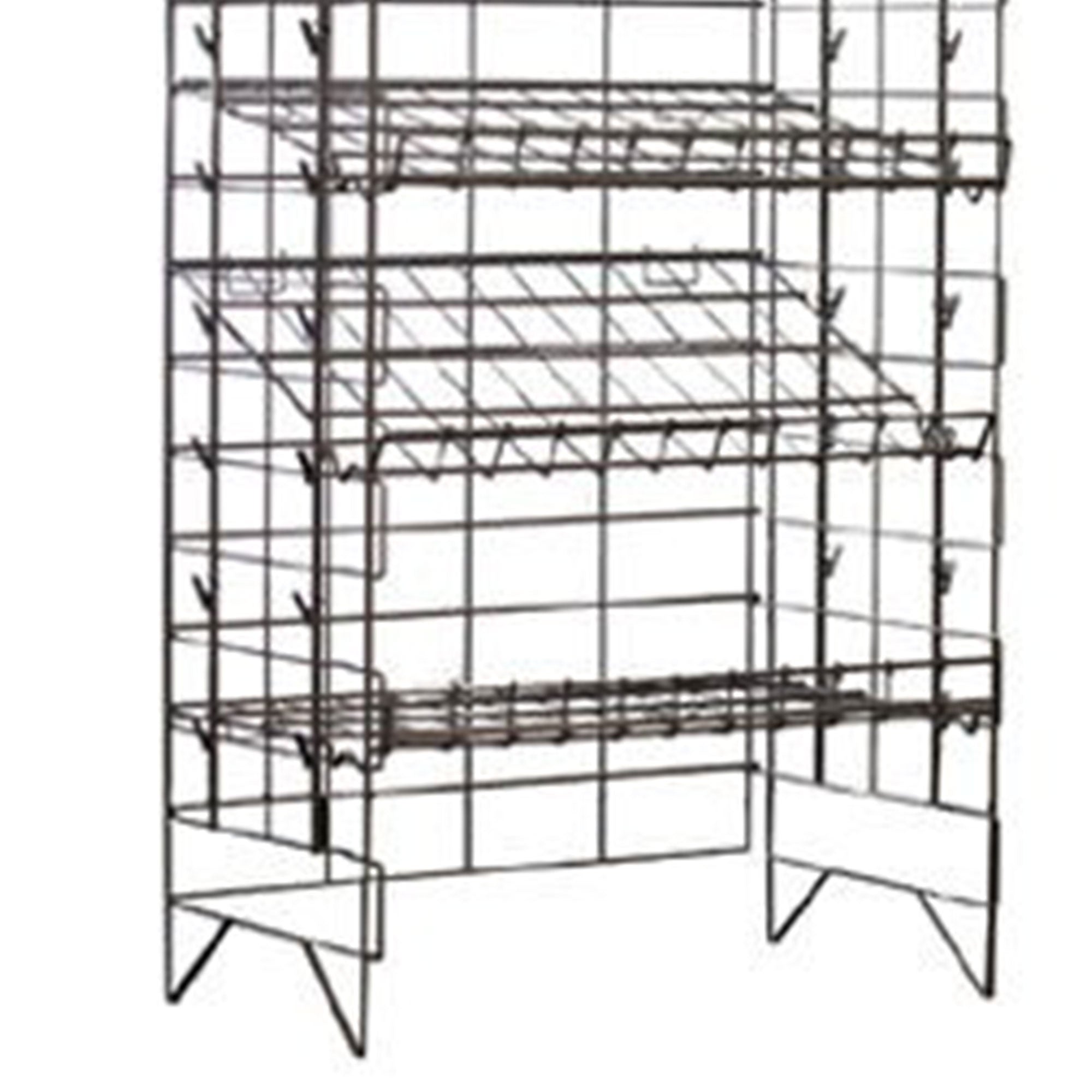Only Garment Racks 08-407BLK Steel Potato Chip Rack with 5 Shelves and 48 Clips