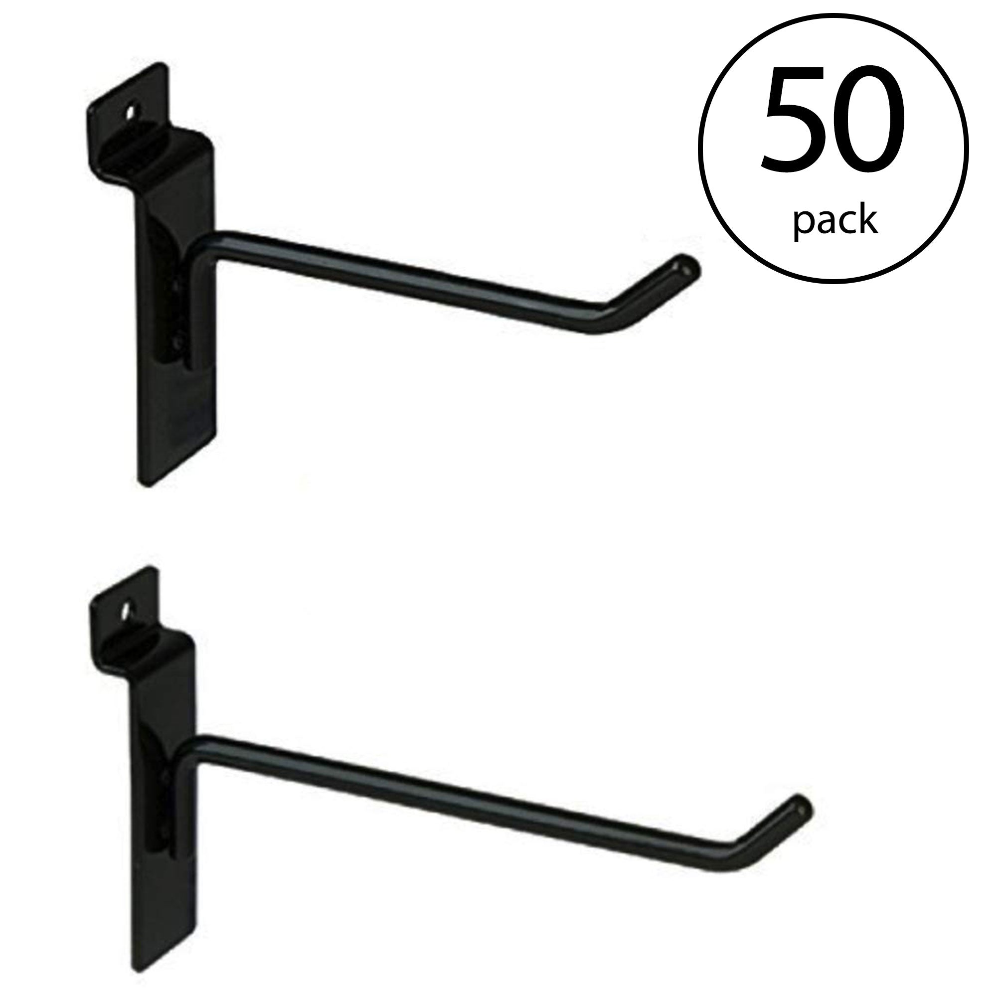 Only Garment Racks Hooks for Slatwall Panels, 4in 25-Pk & 6in 25-Pk (Open Box)