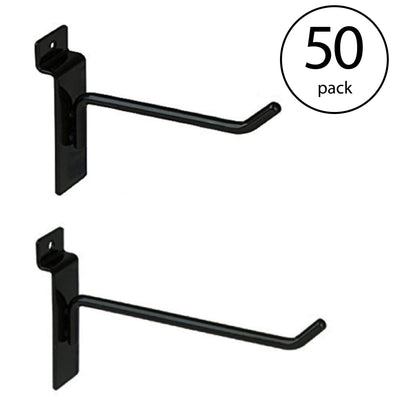 Only Garment Racks Hooks for Slatwall Panels, 4in 25-Pk & 6in 25-Pk (Open Box)