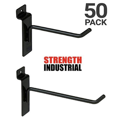 Only Garment Racks Hooks for Slatwall Panels, 4in 25-Pk & 6in 25-Pk (Open Box)