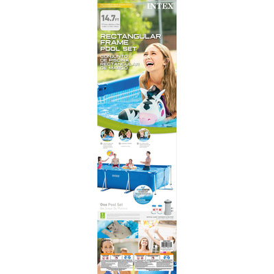 Intex 14ft x 33in Above Ground Backyard Swimming Pool w/ Filter & Chlorine Tabs - VMInnovations