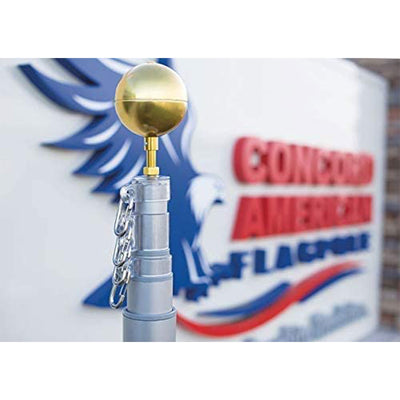 Concord American Flagpole American Elite Flagpole Kit, Clear, 20 Ft (For Parts) - VMInnovations