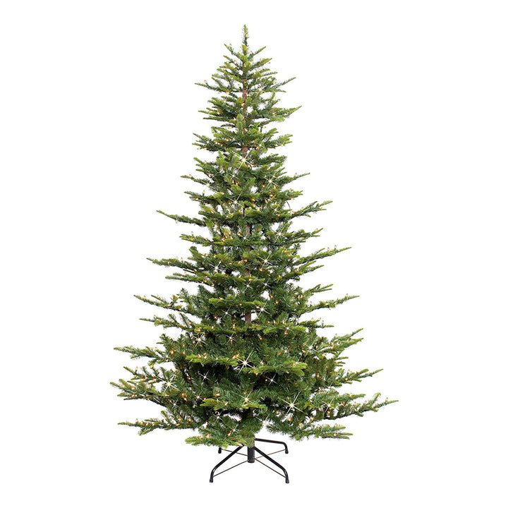 Puleo International 7.5' Pre-lit Christmas Tree w/ 700 Clear Lights, Green(Used)