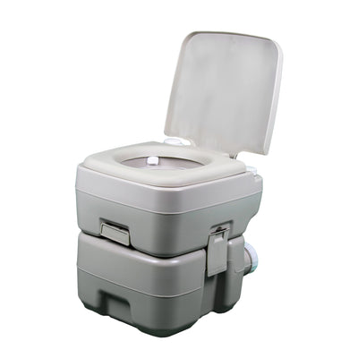Reliance Flush-N-Go 1020T Portable Toilet with Flush and 5 Gal Waste Tank, White