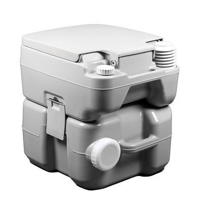 Reliance Flush-N-Go 1020T Portable Toilet with Flush and 5 Gal Waste Tank, White