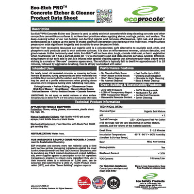 EcoProCote Acri Soy Wood Floor & Concrete Sealer & Eco-Etch Pro Etcher & Cleaner - VMInnovations