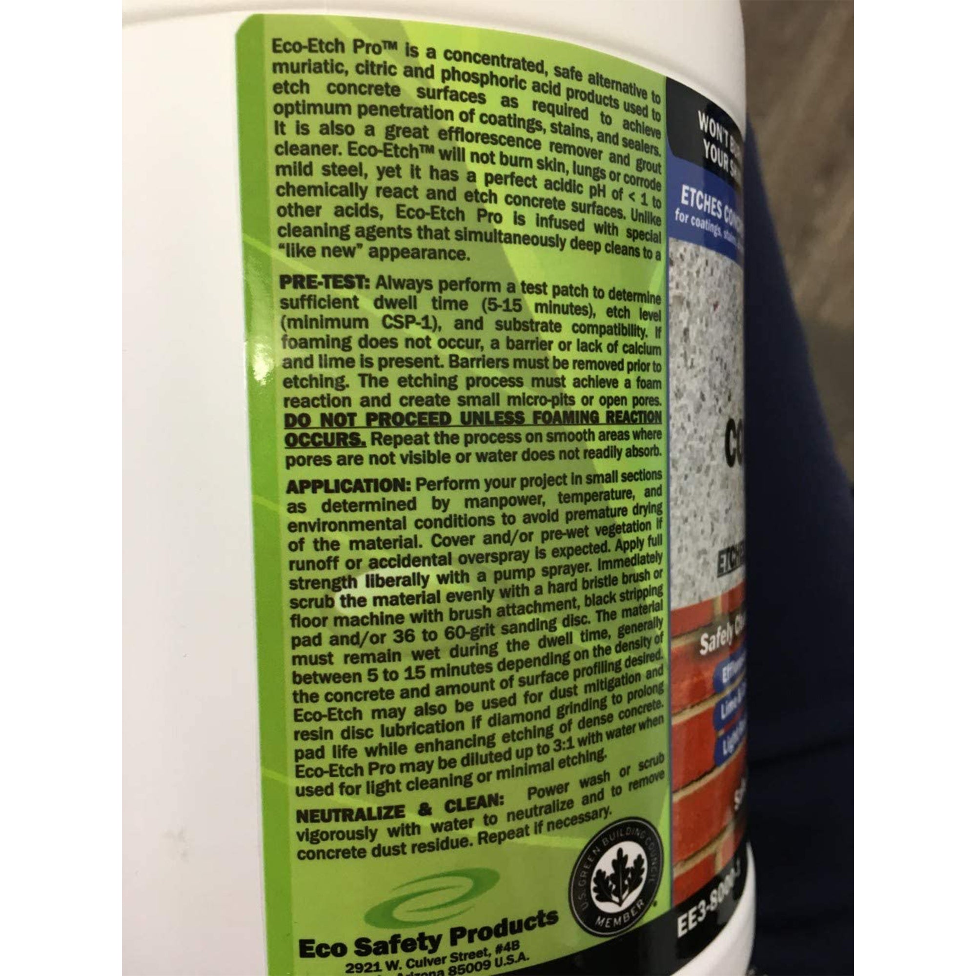 EcoProCote Acri Soy Wood Floor & Concrete Sealer & Eco-Etch Pro Etcher & Cleaner - VMInnovations