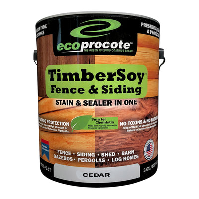 EcoProCote TimberSoy Non Toxic All in 1 Wood Stain and Sealer, Cedar, 1 Gallon