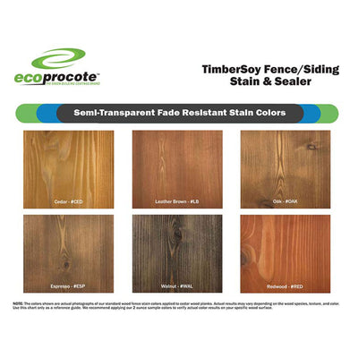 EcoProCote TimberSoy Non Toxic All in 1 Wood Stain and Sealer, Cedar, 5 Gallon