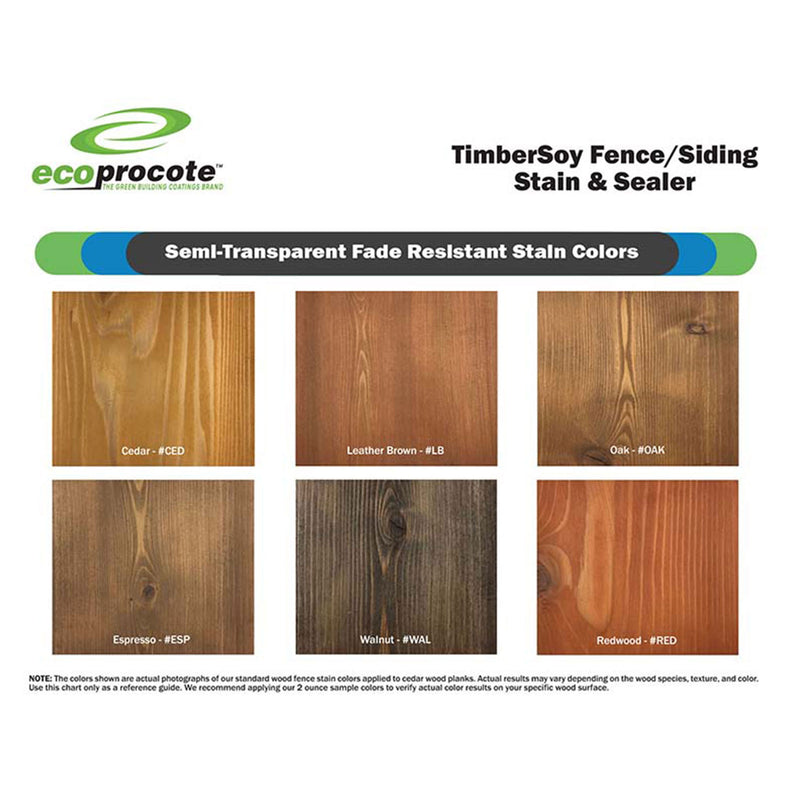 EcoProCote TimberSoy Non Toxic All in 1 Wood Stain and Sealer, Cedar, 5 Gallon