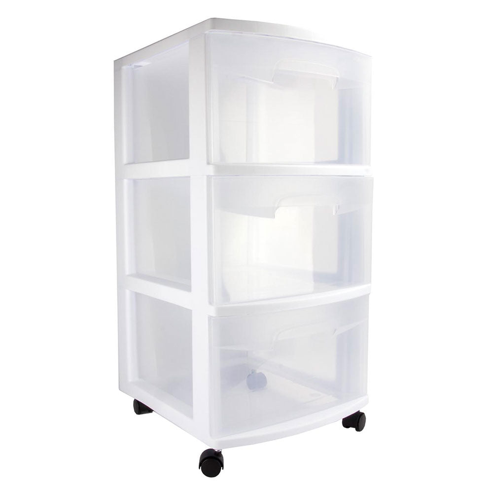 Sterilite Home 3-Drawer Storage Cart Portable Container with Casters | 28308002 (Open Box)