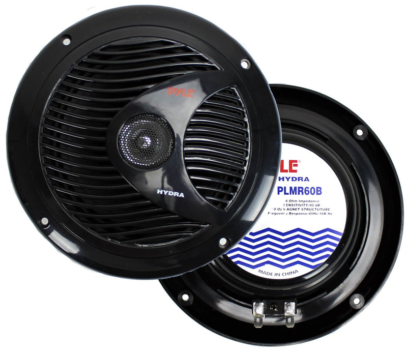 PYLE 6.5" 150W Marine/Boat Dual Cone Waterproof Speakers PAIR (Open Box)