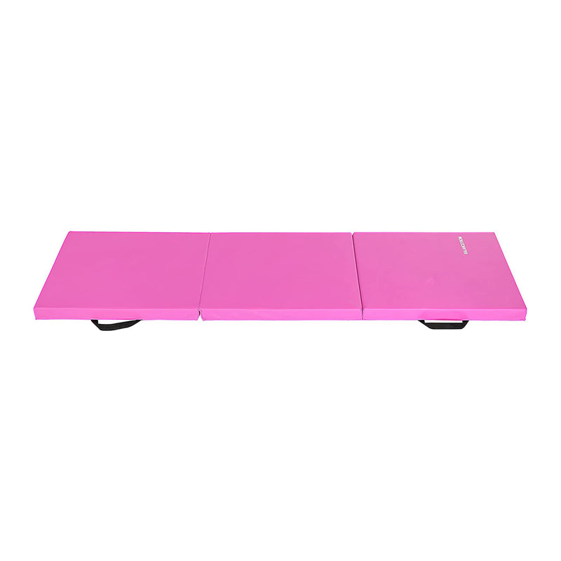 BalanceFrom Fitness GoGym 2 Inch Thick Tri Fold Folding Gymnastics Mat, Pink