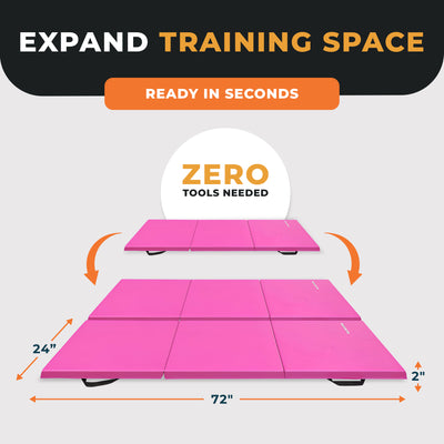BalanceFrom Fitness GoGym 2 Inch Thick Tri Fold Folding Gymnastics Mat (Used)