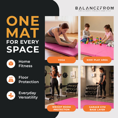 BalanceFrom Fitness GoGym 2 Inch Thick Tri Fold Folding Gymnastics Mat (Used)
