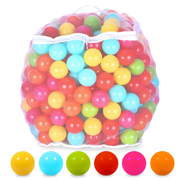 BalanceFrom Fitness 2.3 In Crush Proof Play Pit Balls w/ Storage Bag, Multicolor