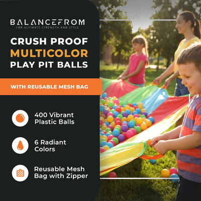 BalanceFrom Fitness 2.3 In Crush Proof Play Pit Balls w/ Storage Bag (For Parts)