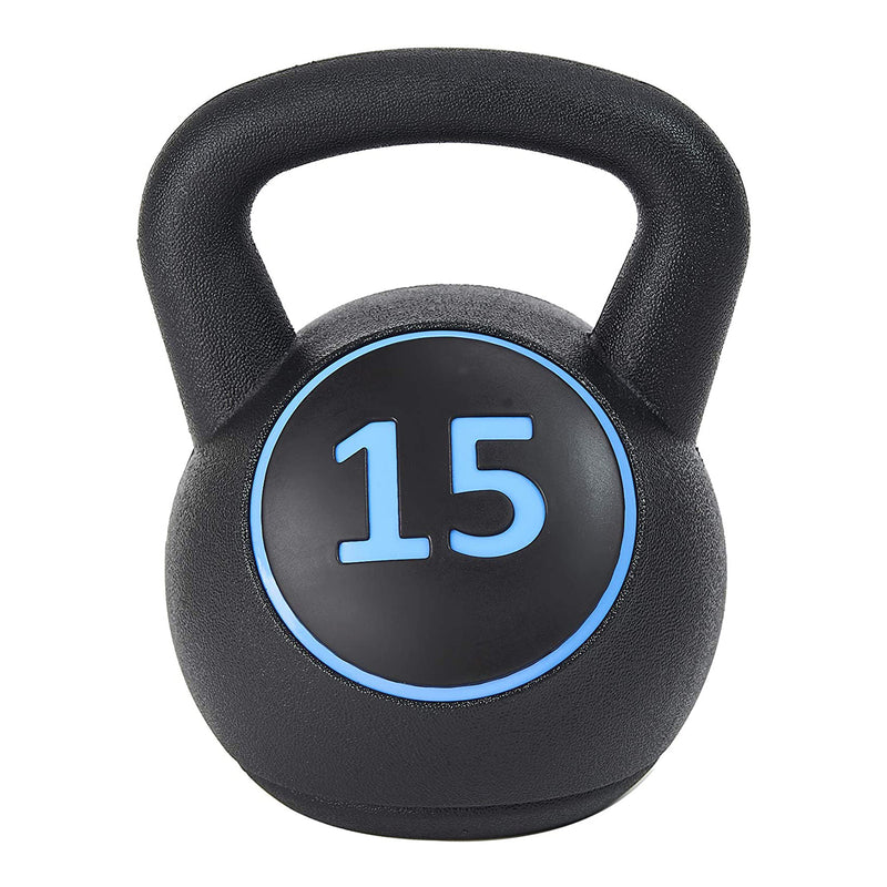 BalanceFrom Wide Grip Kettlebell Fitness Exercise Weights, 5, 10, and 15 Pounds