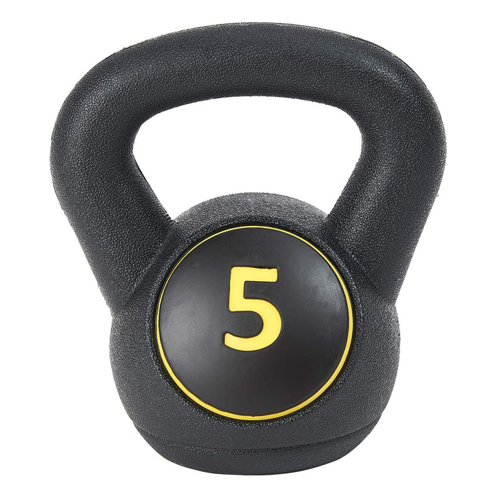 BalanceFrom Wide Grip Kettlebell Fitness Exercise Weights, 5, 10, and 15 Pounds