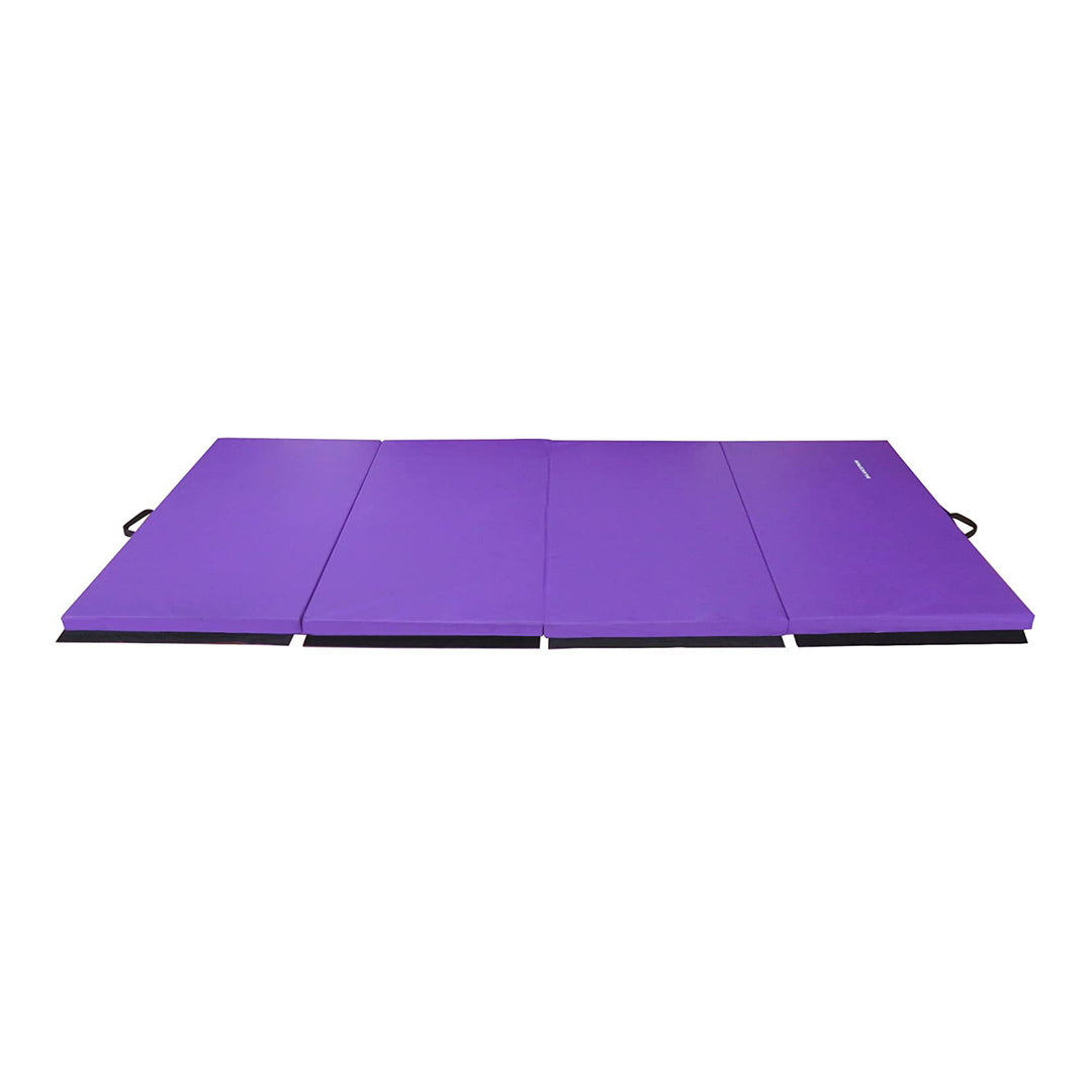 BalanceFrom Fitness GoGym 120x48in All Purpose Folding Gymnastics Mat, Purple