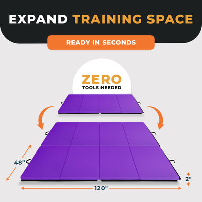 BalanceFrom Fitness GoGym 120x48in All Purpose Folding Gymnastics Mat (Used)