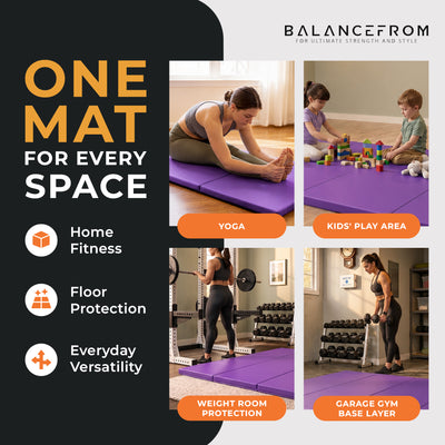 BalanceFrom Fitness GoGym 120x48in All Purpose Folding Gymnastics Mat (Used)