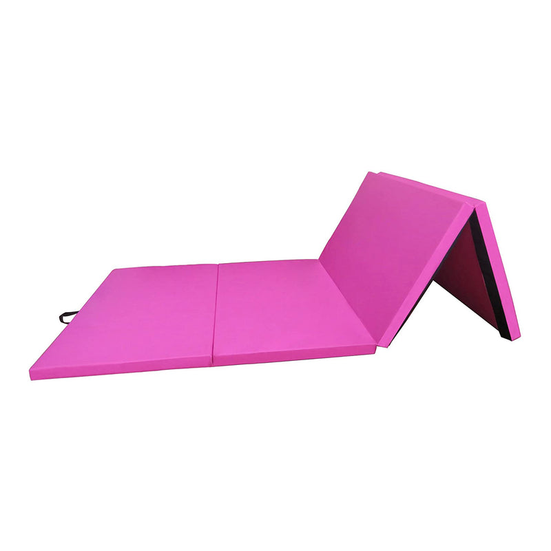 GoGym 120x48in All Purpose Folding Gymnastics Mat, Pink (Open Box)