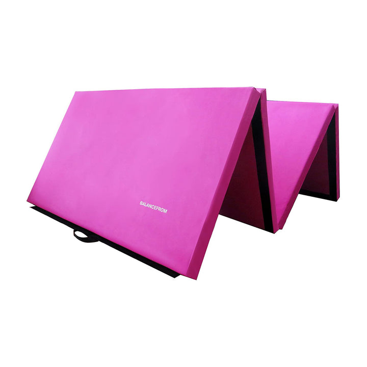 Fitness GoGym 120x48in All Purpose Folding Gymnastics Mat, Pink (Used)