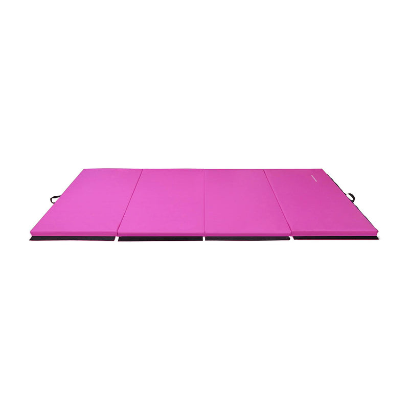 GoGym 120x48in All Purpose Folding Gymnastics Mat, Pink (Open Box)