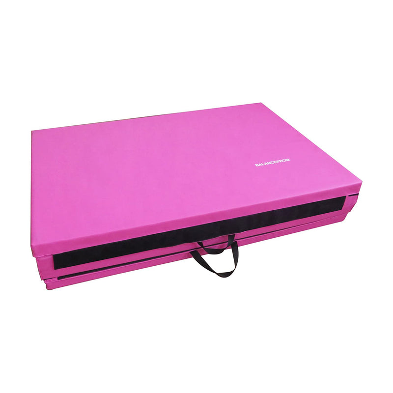 GoGym 120x48in All Purpose Folding Gymnastics Mat, Pink (Open Box)