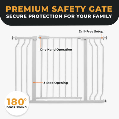 BalanceFrom Walk Thru Auto Close Hold Open Baby Safety Gate, (Open Box)