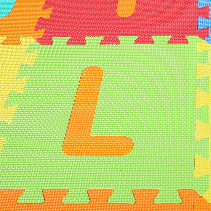 BalanceFrom 9 Color Thick Interlocking Letter Puzzle Foam Exercise Play Mats, 36