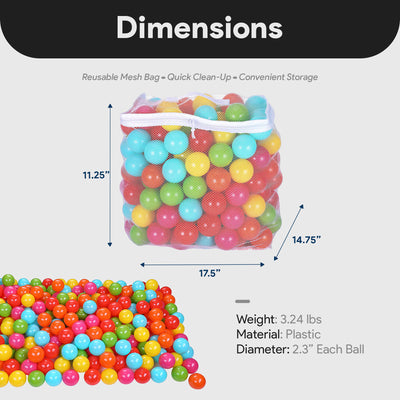 BalanceFrom Fitness 2.3 In Crush Proof Play Pit Balls w/ Storage Bag (For Parts) - VMInnovations