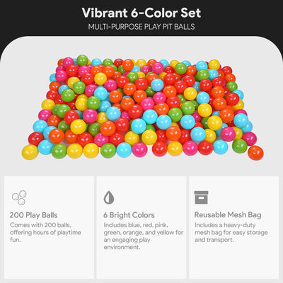 BalanceFrom Fitness 2.3 In Crush Proof Play Pit Balls w/ Storage Bag (For Parts) - VMInnovations