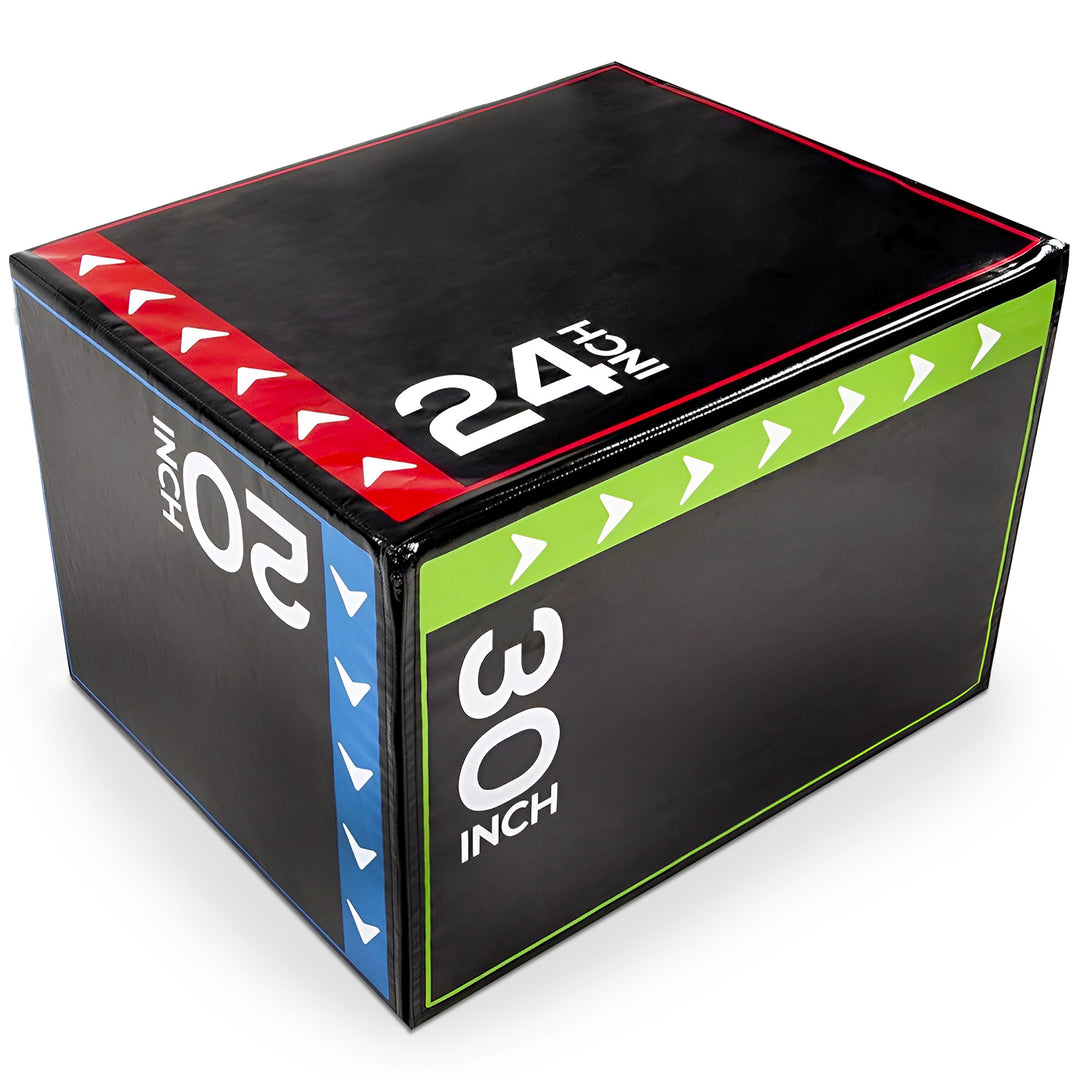 Fitness 3 in 1 60 Pounds Foam Plyometric Box Jumping Exercise, Black (Open Box) - VMInnovations