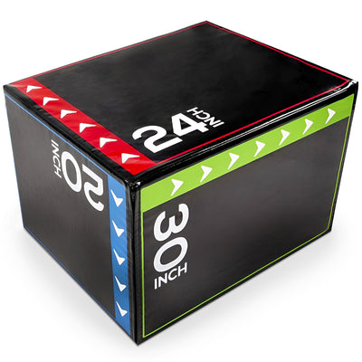 Fitness 3 in 1 60 Pounds Foam Plyometric Box Jumping Exercise, Black (Open Box) - VMInnovations