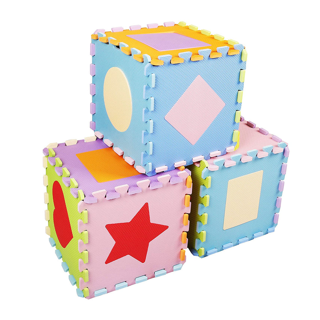 BalanceFrom Kid’s Puzzle Play Mat, EVA Foam Interlocking Floor Tiles for Baby Play Area, Toddler Playroom, and Home Gym Flooring - VMInnovations