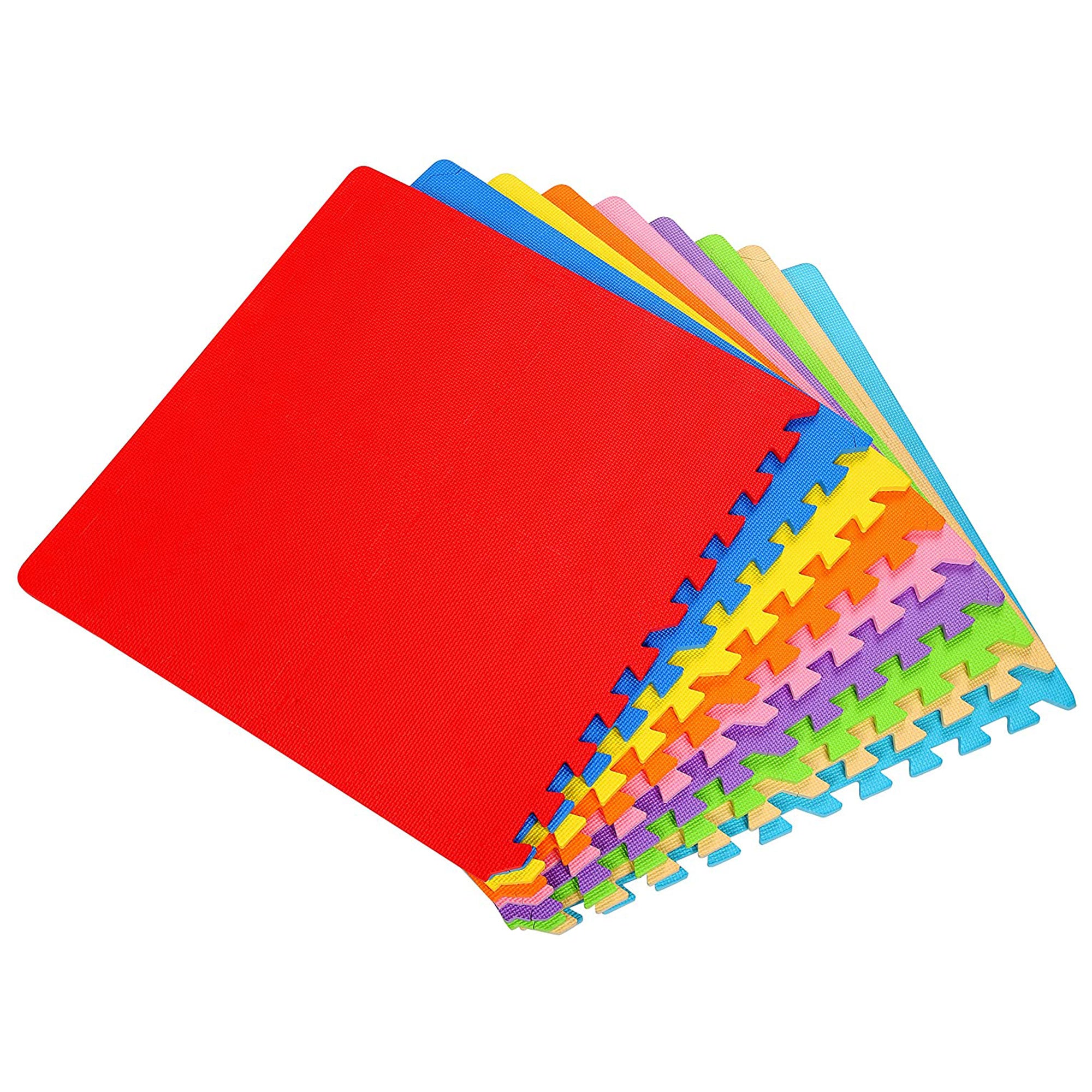 BalanceFrom 9 Color Thick Interlocking Puzzle Foam Play Mats, 36 SqFt(Open Box) - VMInnovations