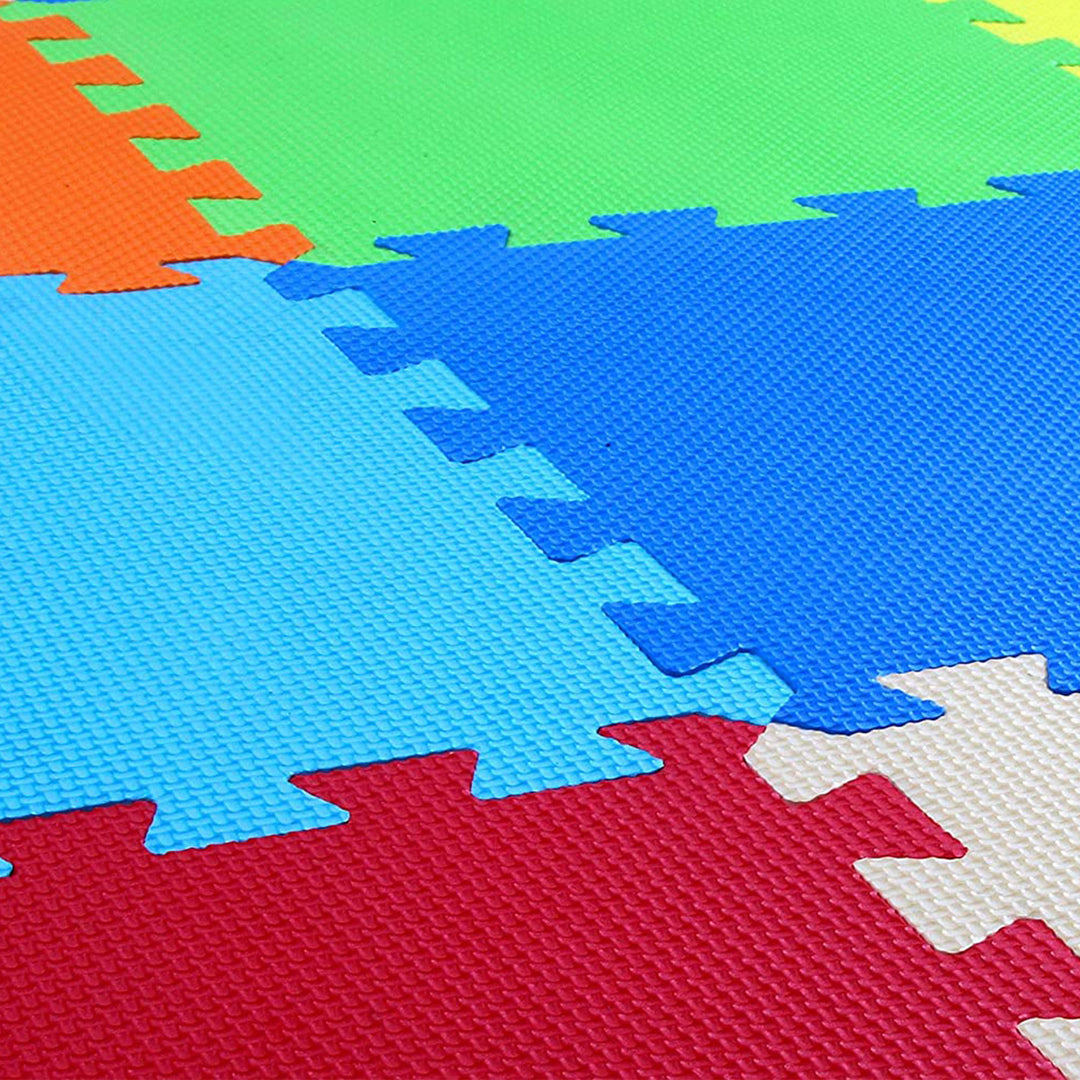 BalanceFrom 9 Color Extra Thick Puzzle Foam Exercise Play Mats, 36 (Open Box)