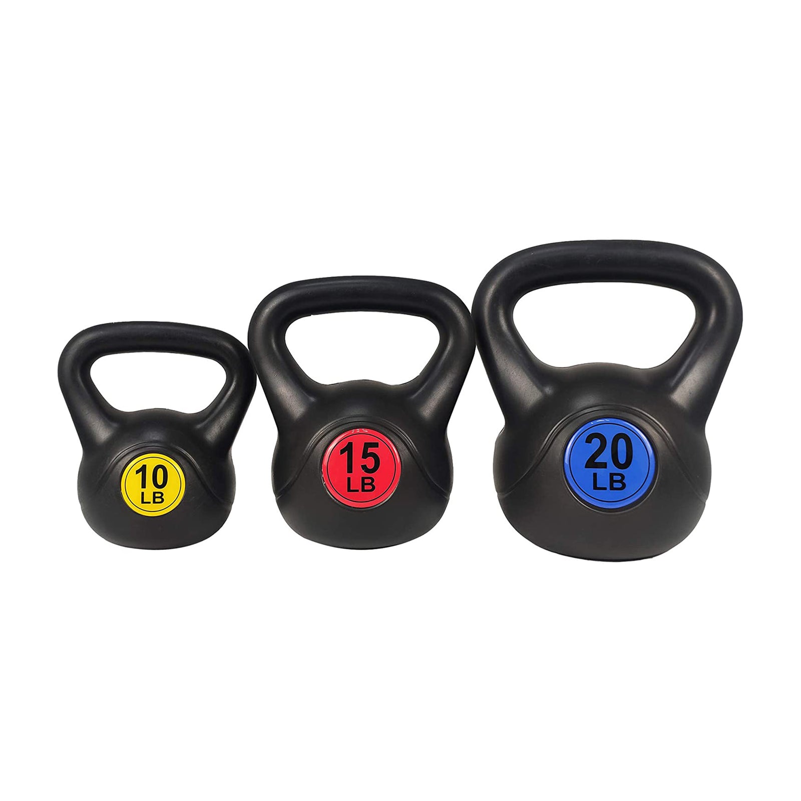 BalanceFrom Fitness Kettlebell Exercise Weights, Set of 3, 10, 15, & 20Lb (Used) - VMInnovations