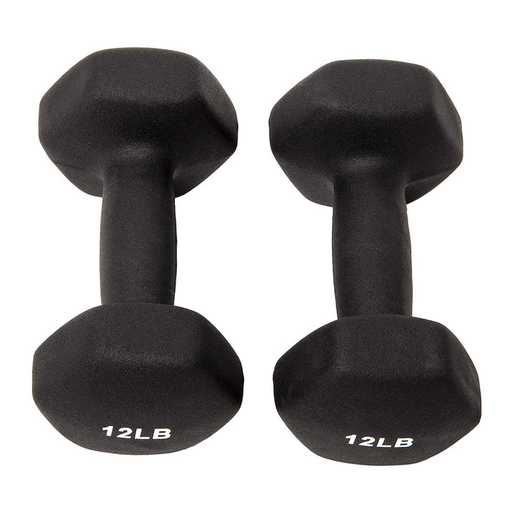 Sporzon! Neoprene Coated Metal Handheld Dumbbell Weight Set w/ Stand (Used)